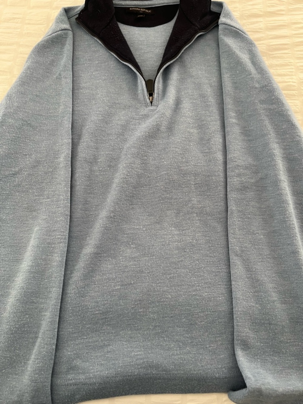 Banana Republic Men’s Light Blue Quarter-Zip Sweater Size M EUC